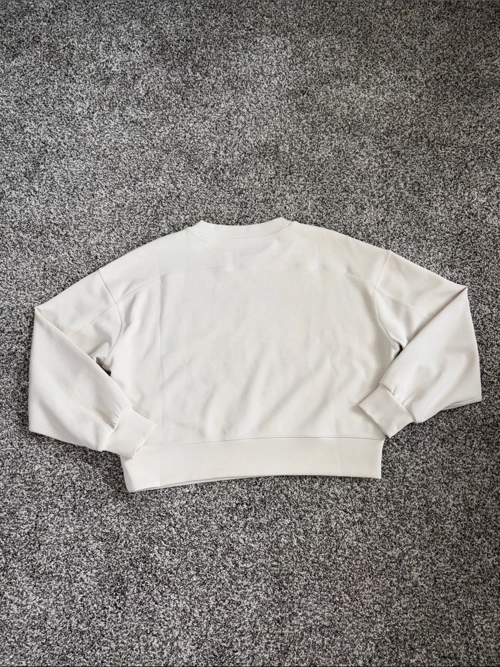 Lululemon Softstreme Perfectly Oversized Cropped Crew Bone